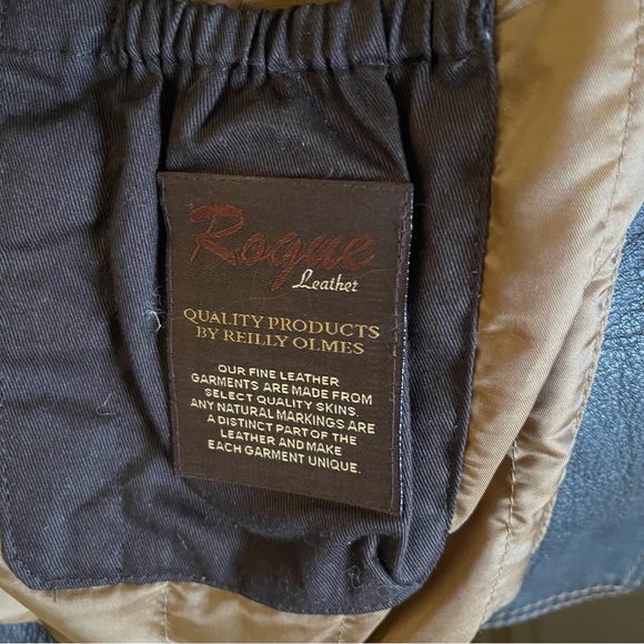 Roque Leather by Reilly Olmes Jacket - Brown. Mens: Large - Picture 5 of 13